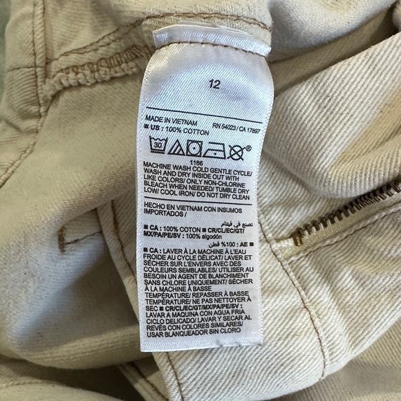 Old Navy Women's utility straight - natural beige size 12 high rise straight - Picture 6 of 12